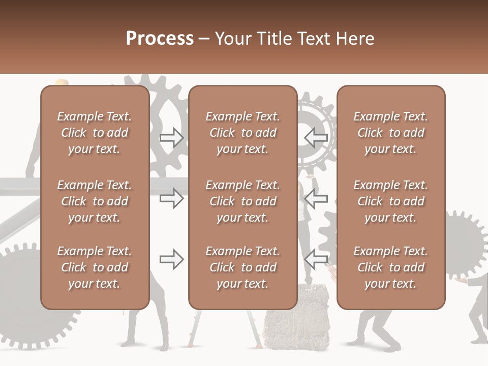 A Group Of People Are Working On Gears PowerPoint Template
