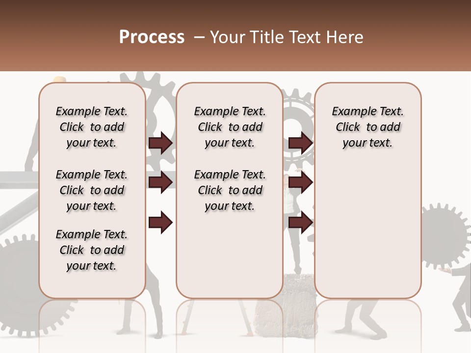 A Group Of People Are Working On Gears PowerPoint Template