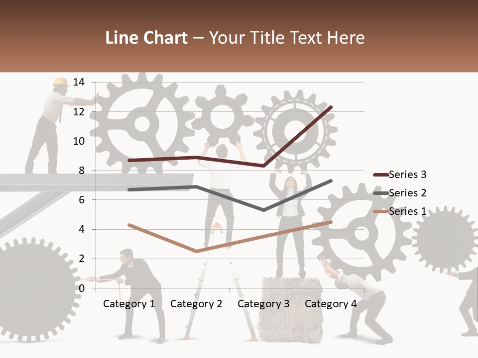 A Group Of People Are Working On Gears PowerPoint Template