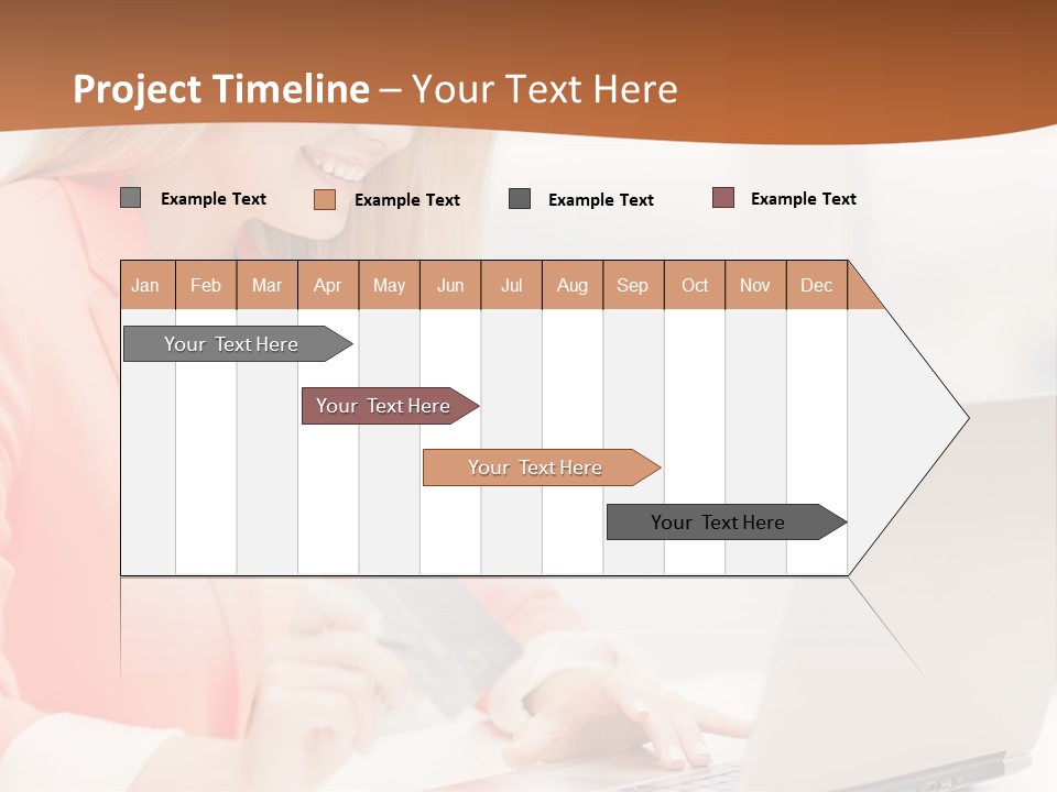 A Woman Holding A Credit Card And Looking At A Laptop PowerPoint Template