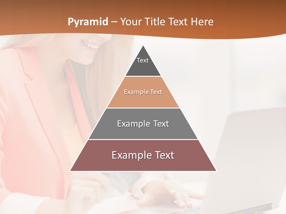 A Woman Holding A Credit Card And Looking At A Laptop PowerPoint Template