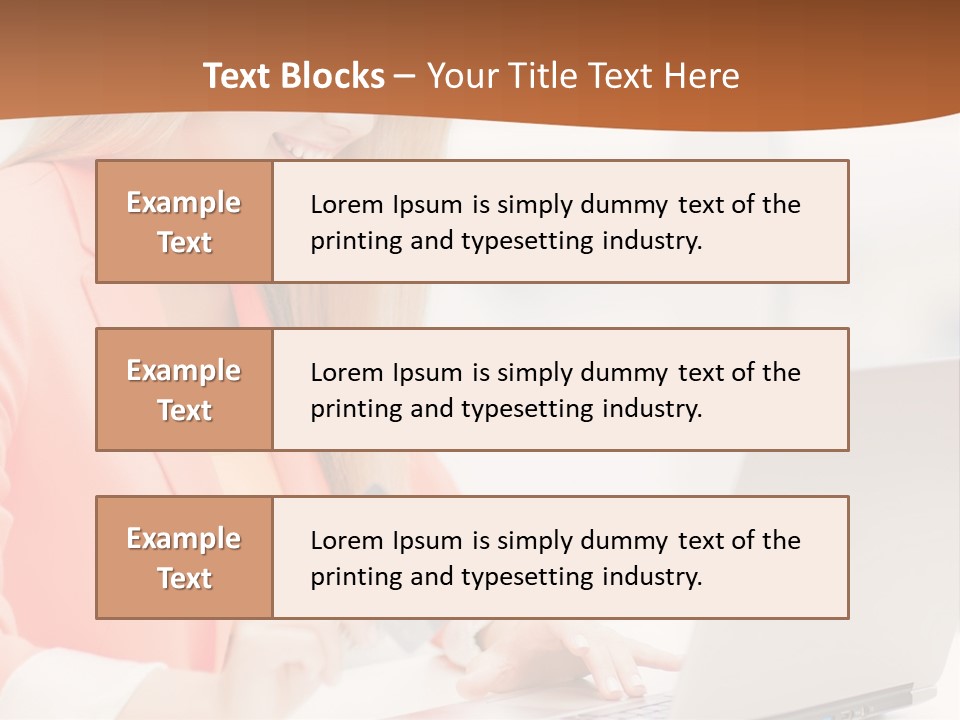 A Woman Holding A Credit Card And Looking At A Laptop PowerPoint Template