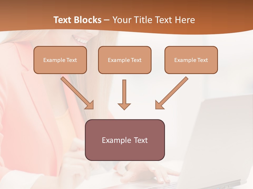 A Woman Holding A Credit Card And Looking At A Laptop PowerPoint Template