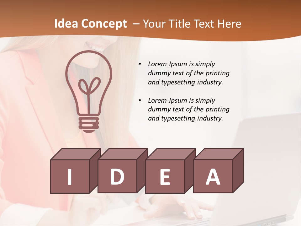 A Woman Holding A Credit Card And Looking At A Laptop PowerPoint Template