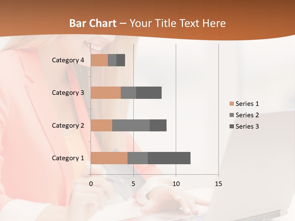 A Woman Holding A Credit Card And Looking At A Laptop PowerPoint Template