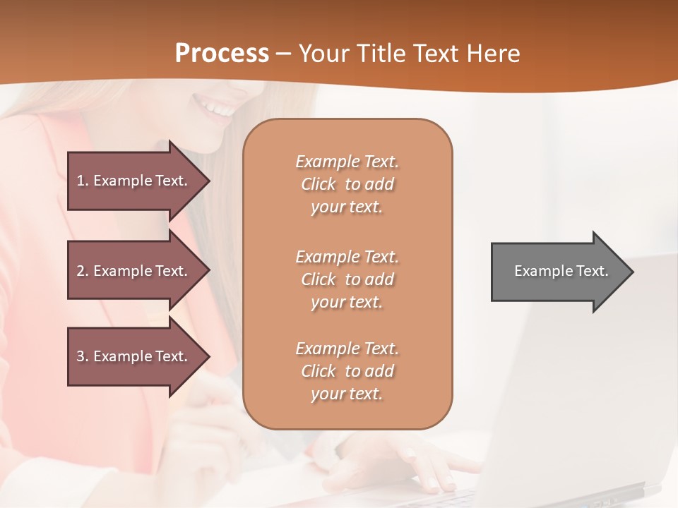 A Woman Holding A Credit Card And Looking At A Laptop PowerPoint Template