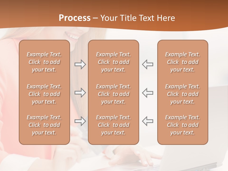 A Woman Holding A Credit Card And Looking At A Laptop PowerPoint Template