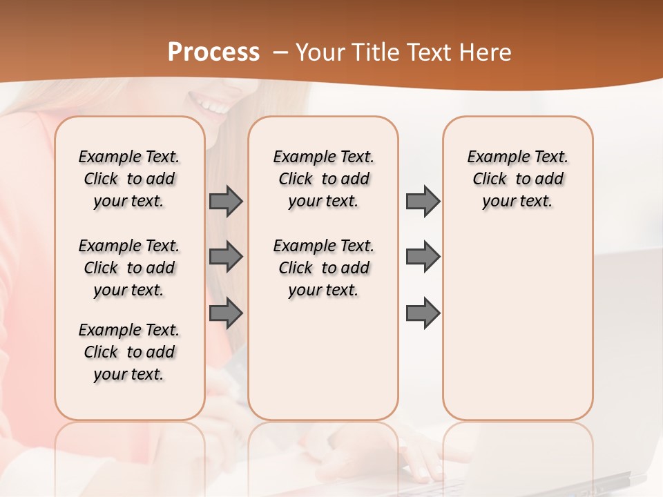A Woman Holding A Credit Card And Looking At A Laptop PowerPoint Template