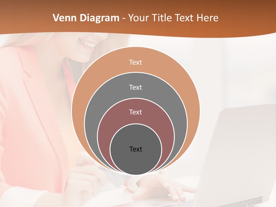 A Woman Holding A Credit Card And Looking At A Laptop PowerPoint Template