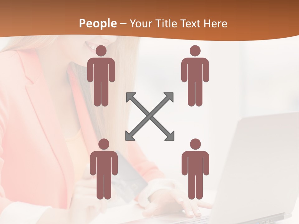 A Woman Holding A Credit Card And Looking At A Laptop PowerPoint Template