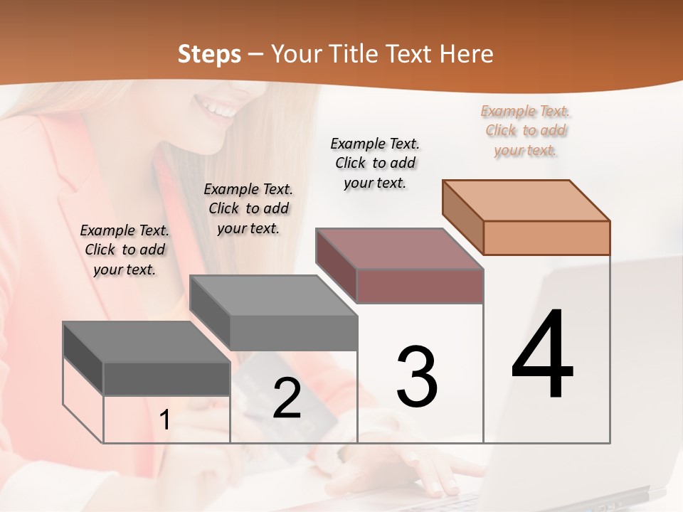 A Woman Holding A Credit Card And Looking At A Laptop PowerPoint Template