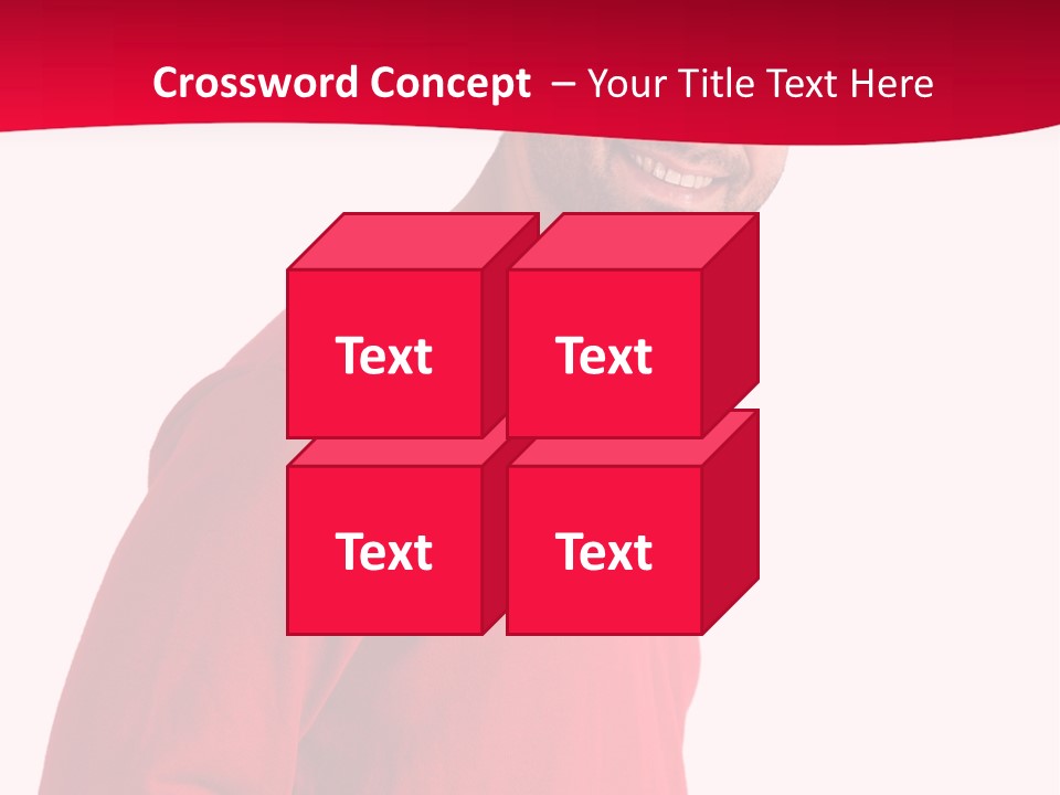 A Man In A Red Shirt Is Smiling PowerPoint Template