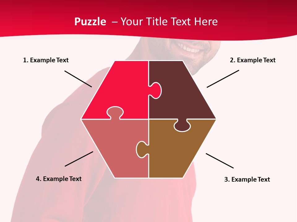 A Man In A Red Shirt Is Smiling PowerPoint Template