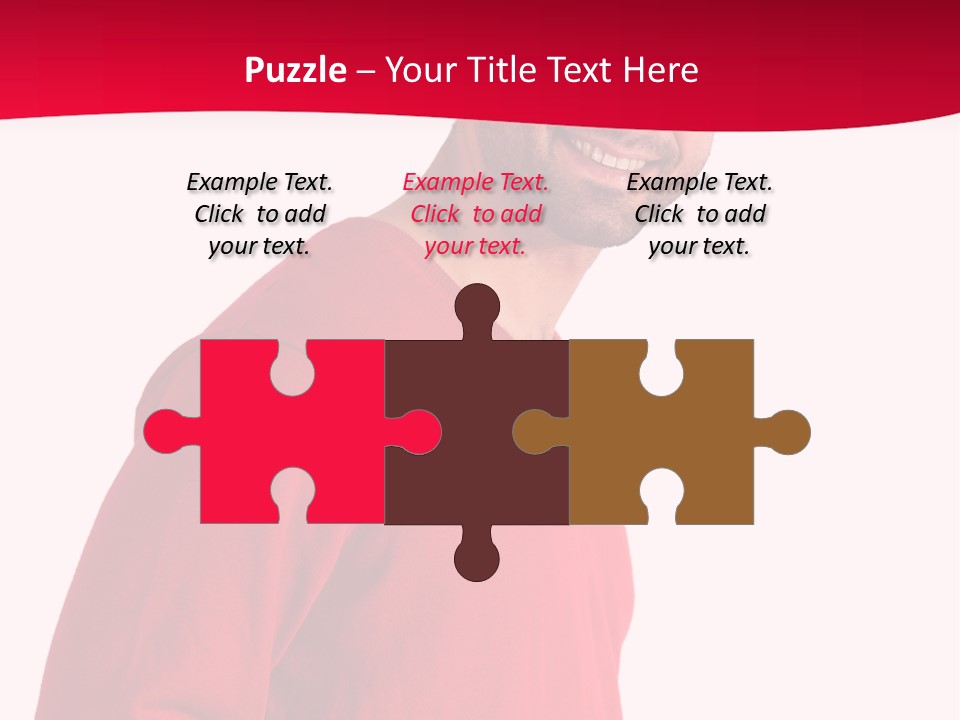 A Man In A Red Shirt Is Smiling PowerPoint Template