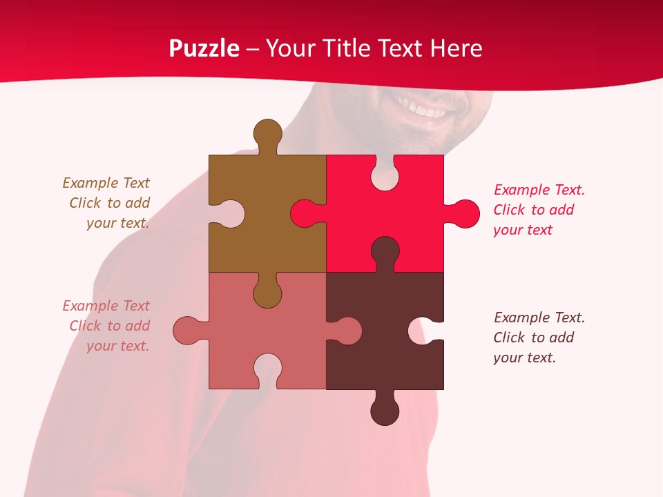 A Man In A Red Shirt Is Smiling PowerPoint Template