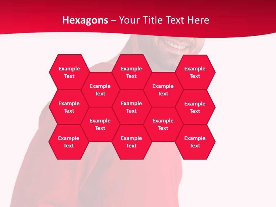 A Man In A Red Shirt Is Smiling PowerPoint Template