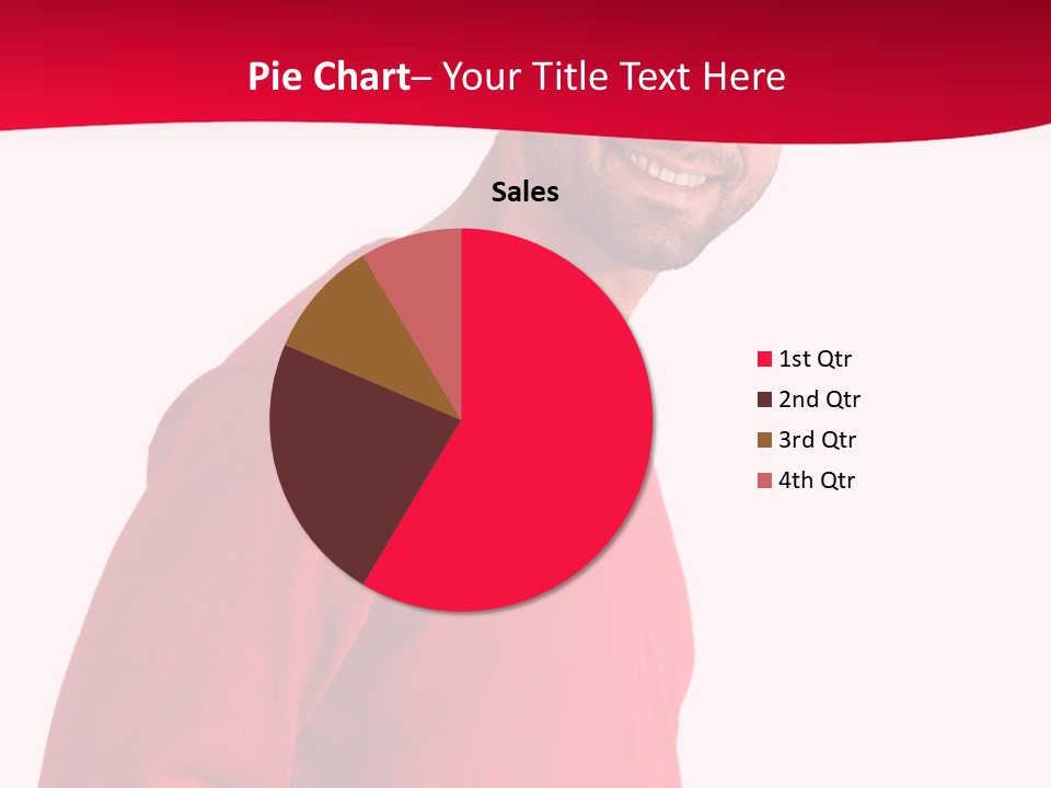 A Man In A Red Shirt Is Smiling PowerPoint Template