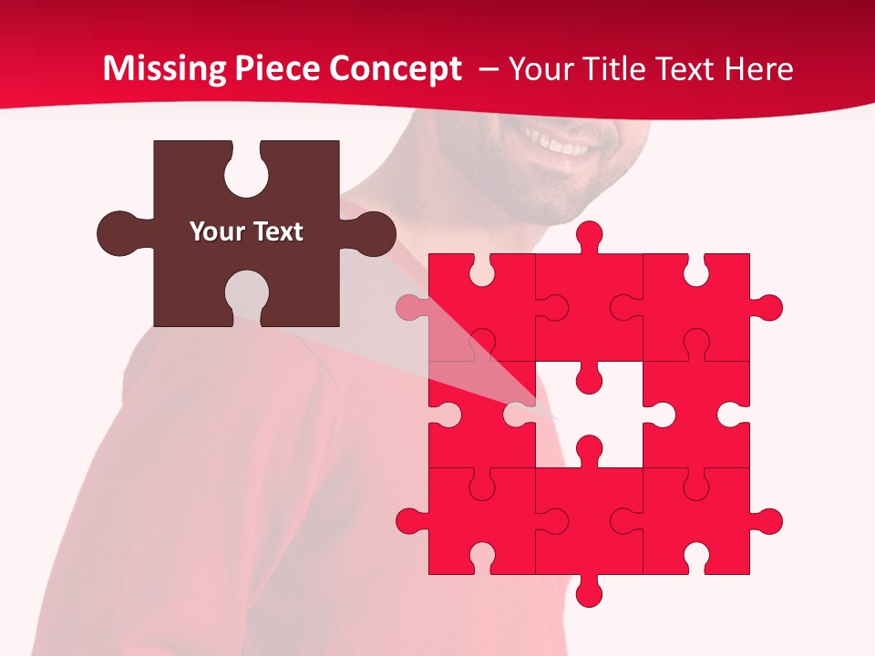 A Man In A Red Shirt Is Smiling PowerPoint Template