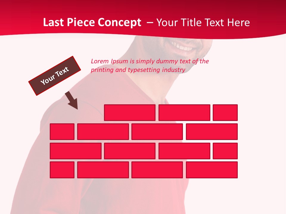 A Man In A Red Shirt Is Smiling PowerPoint Template