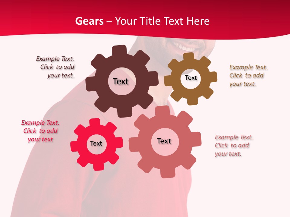 A Man In A Red Shirt Is Smiling PowerPoint Template