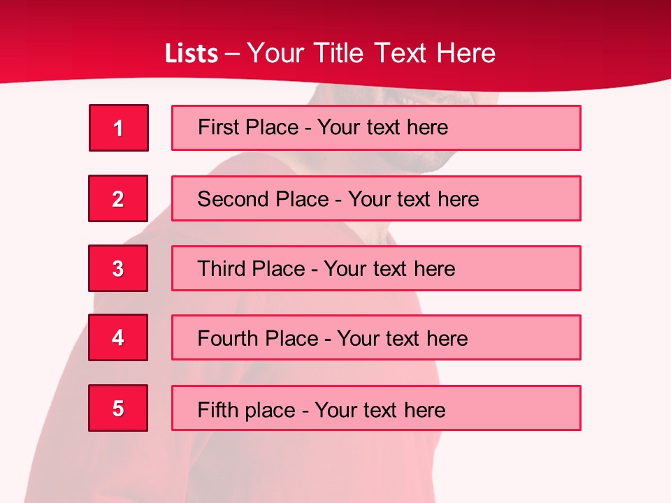 A Man In A Red Shirt Is Smiling PowerPoint Template