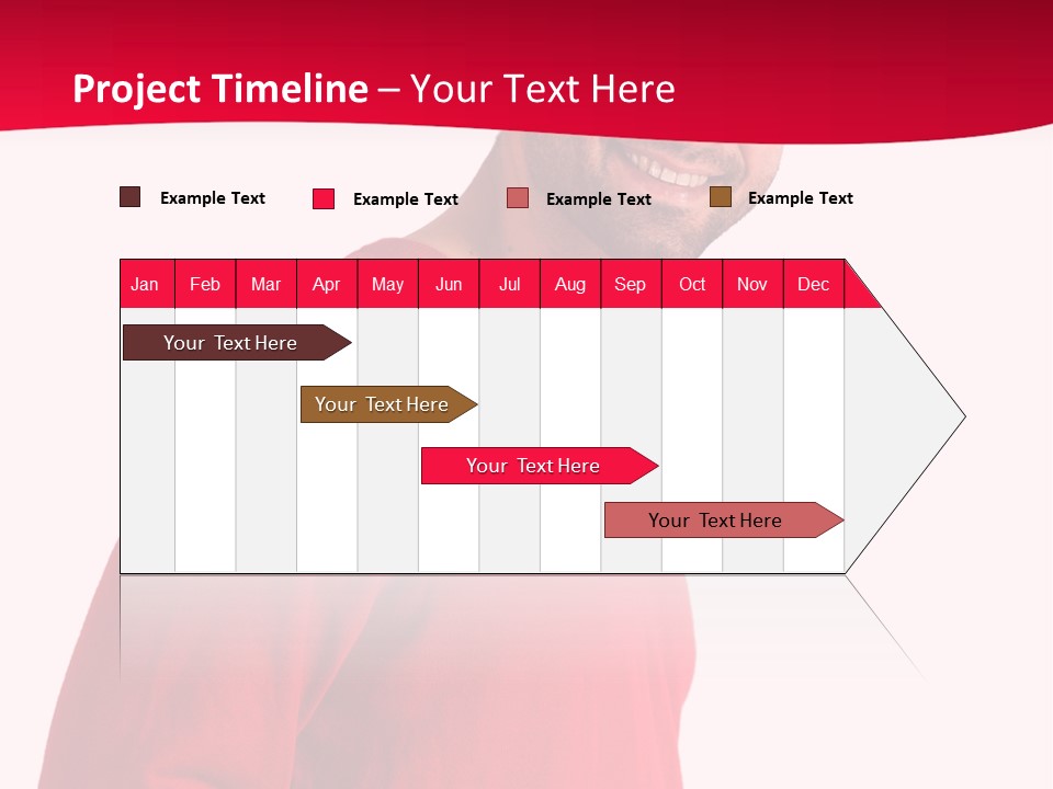 A Man In A Red Shirt Is Smiling PowerPoint Template