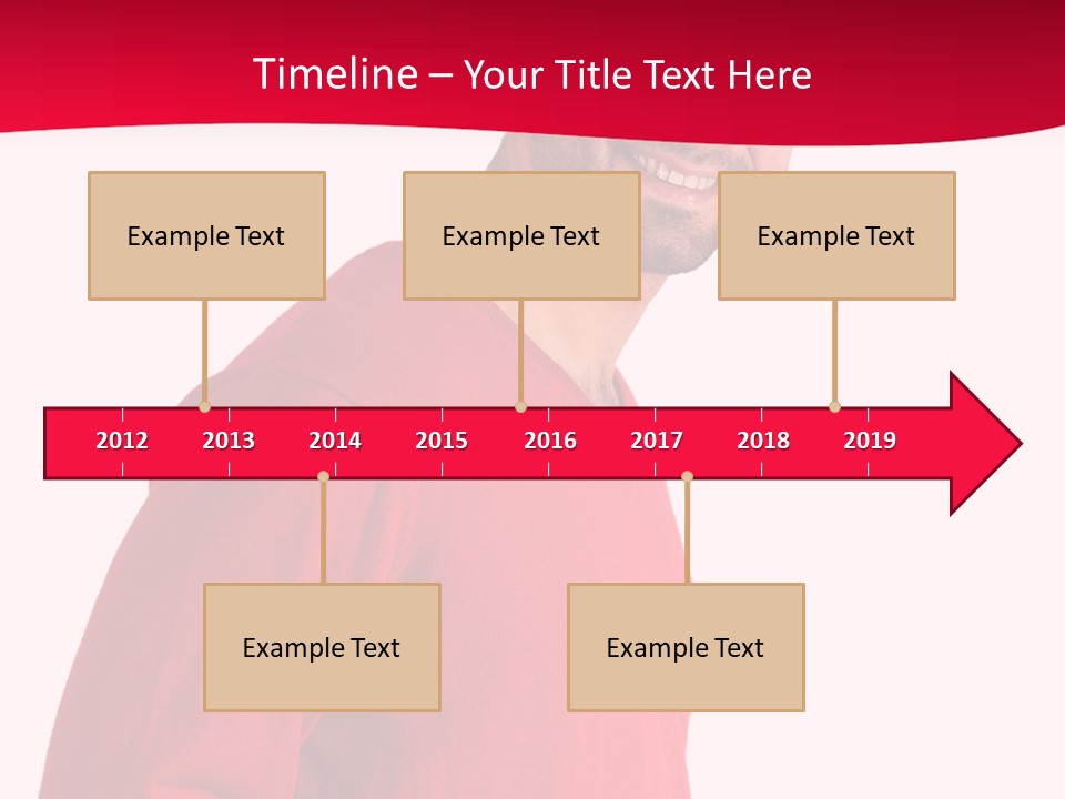 A Man In A Red Shirt Is Smiling PowerPoint Template