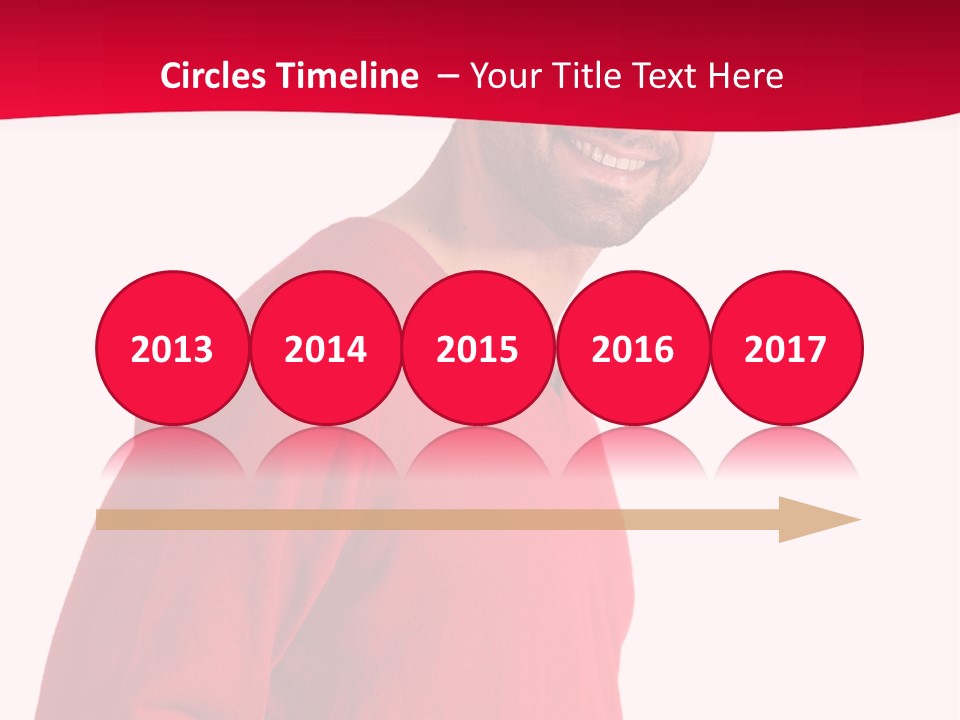 A Man In A Red Shirt Is Smiling PowerPoint Template