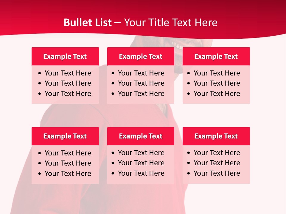 A Man In A Red Shirt Is Smiling PowerPoint Template