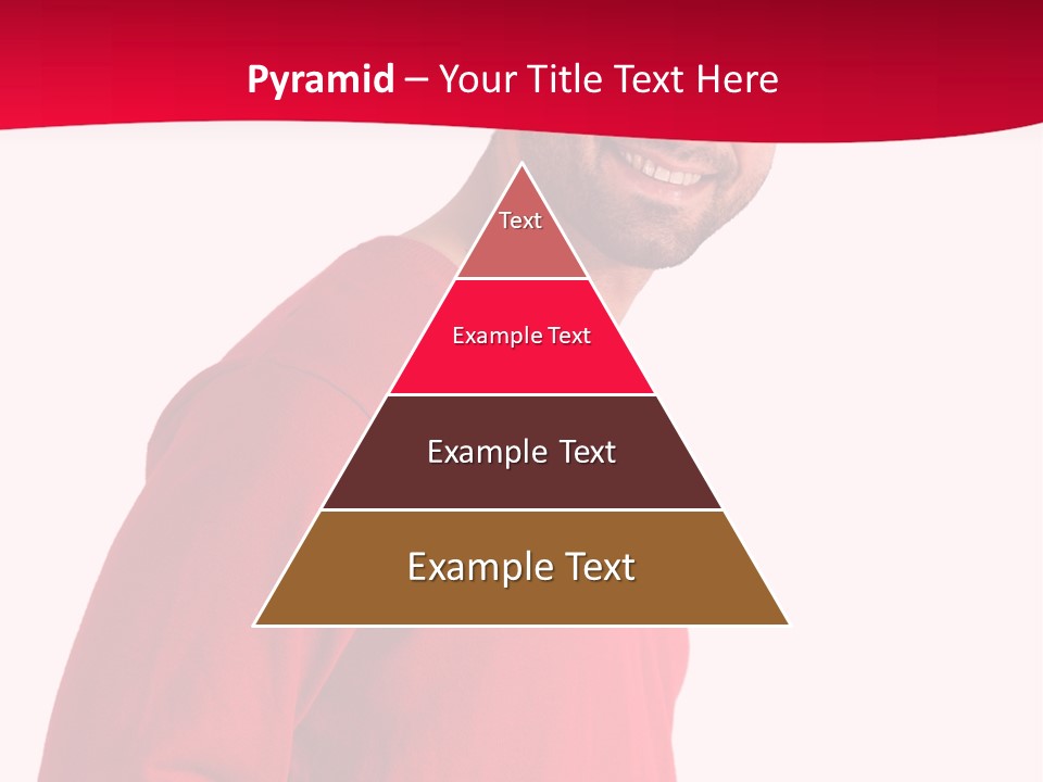 A Man In A Red Shirt Is Smiling PowerPoint Template