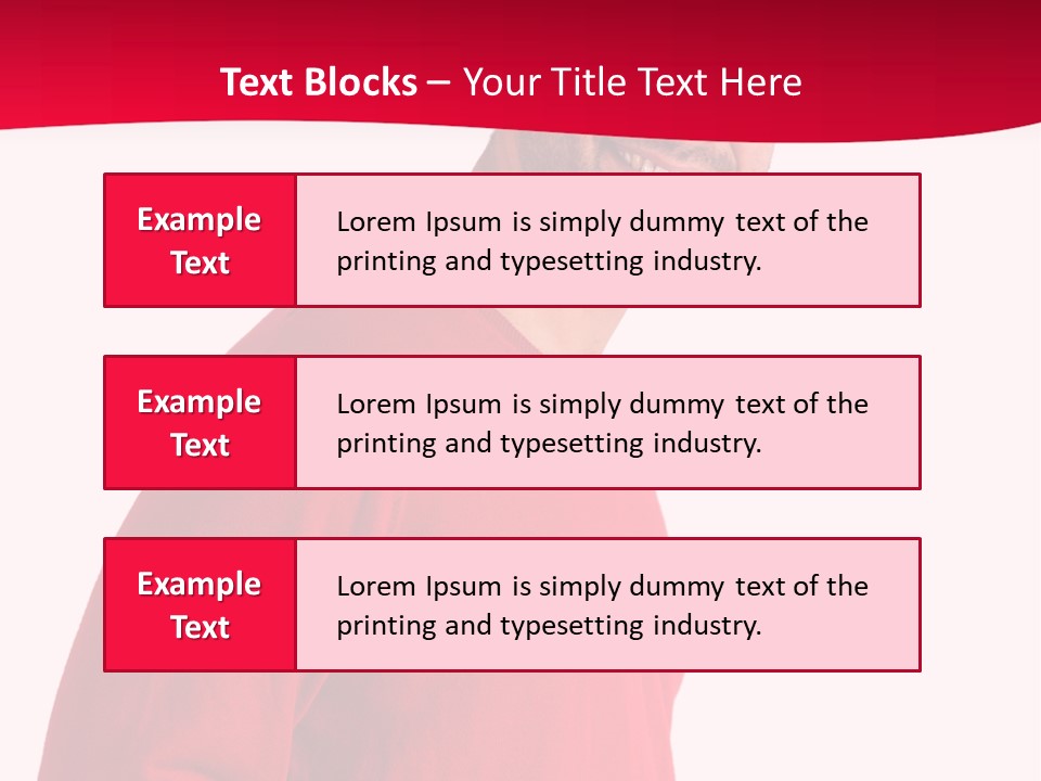 A Man In A Red Shirt Is Smiling PowerPoint Template