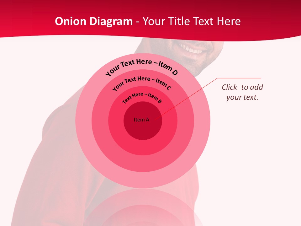 A Man In A Red Shirt Is Smiling PowerPoint Template