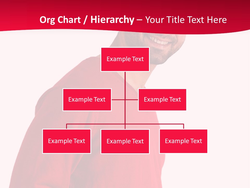 A Man In A Red Shirt Is Smiling PowerPoint Template