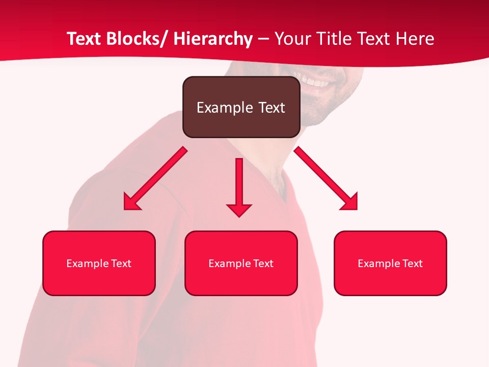 A Man In A Red Shirt Is Smiling PowerPoint Template