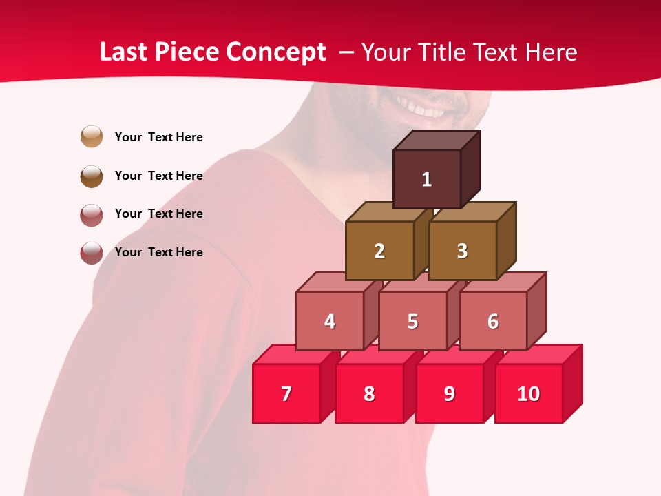 A Man In A Red Shirt Is Smiling PowerPoint Template