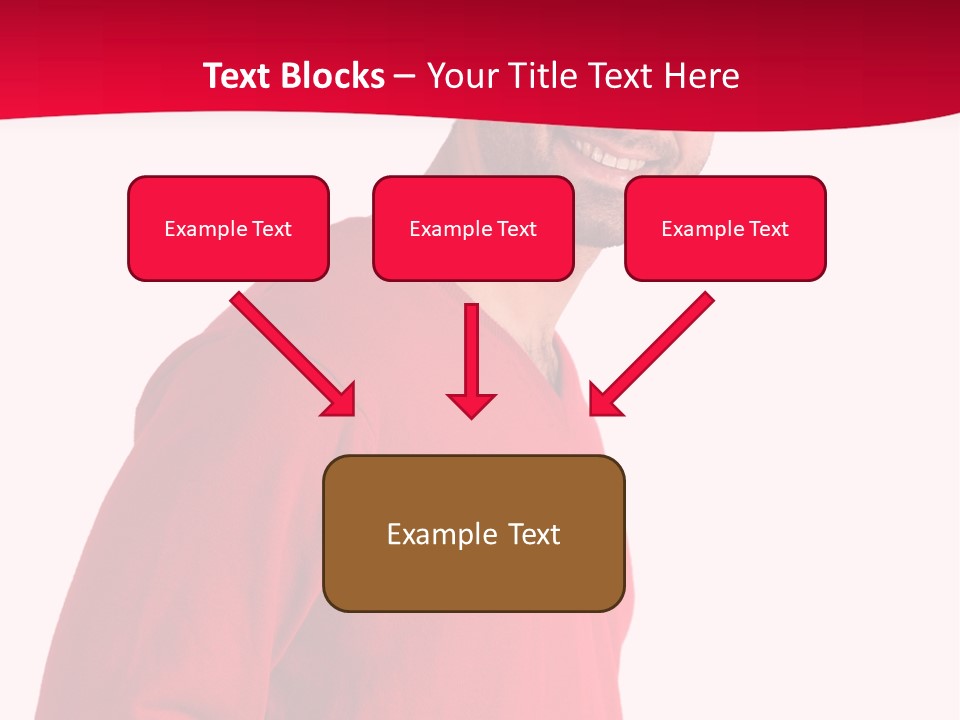 A Man In A Red Shirt Is Smiling PowerPoint Template