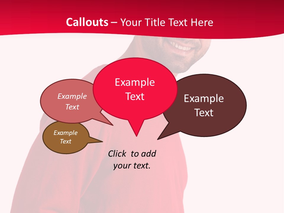 A Man In A Red Shirt Is Smiling PowerPoint Template