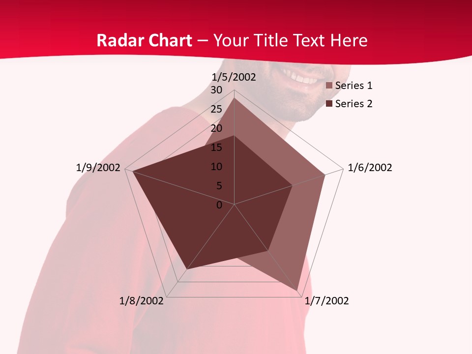 A Man In A Red Shirt Is Smiling PowerPoint Template