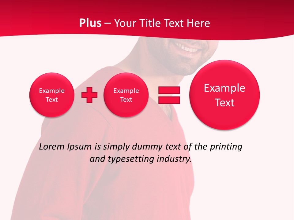 A Man In A Red Shirt Is Smiling PowerPoint Template
