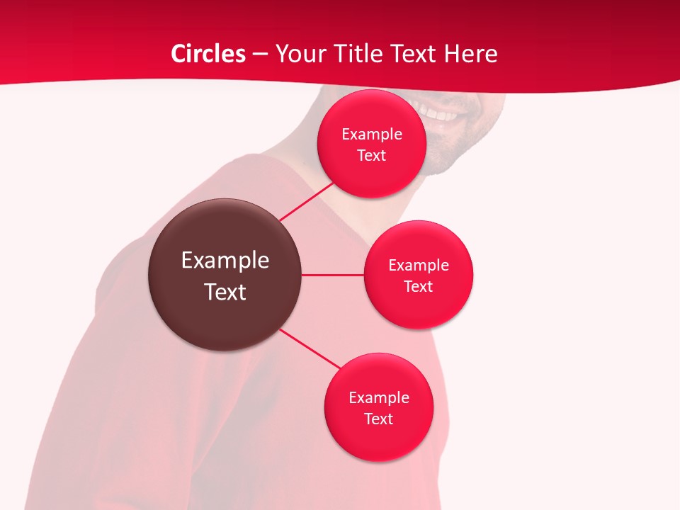 A Man In A Red Shirt Is Smiling PowerPoint Template