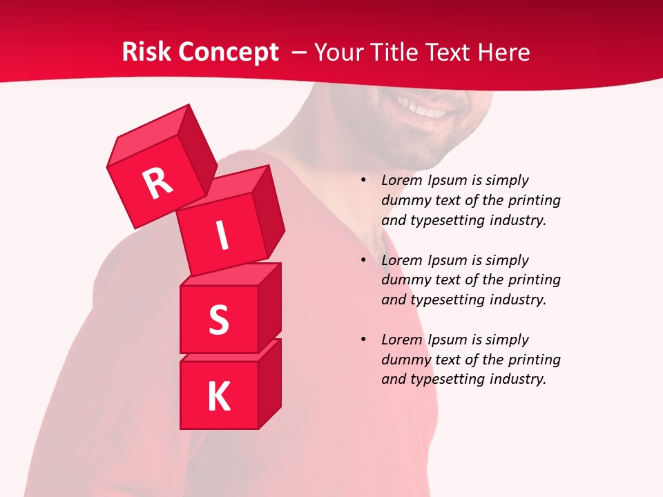 A Man In A Red Shirt Is Smiling PowerPoint Template