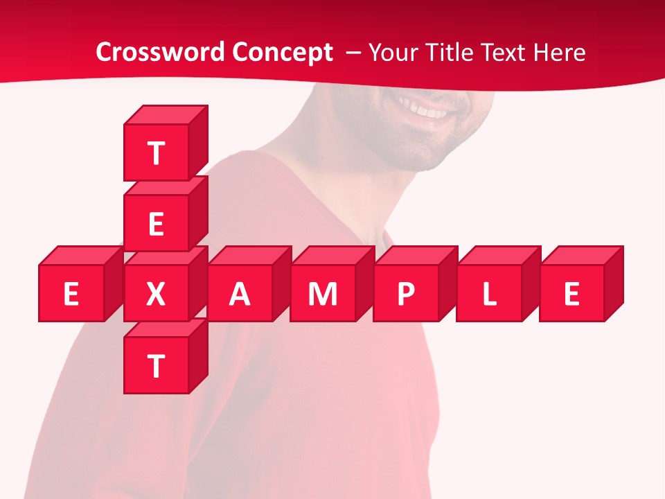 A Man In A Red Shirt Is Smiling PowerPoint Template