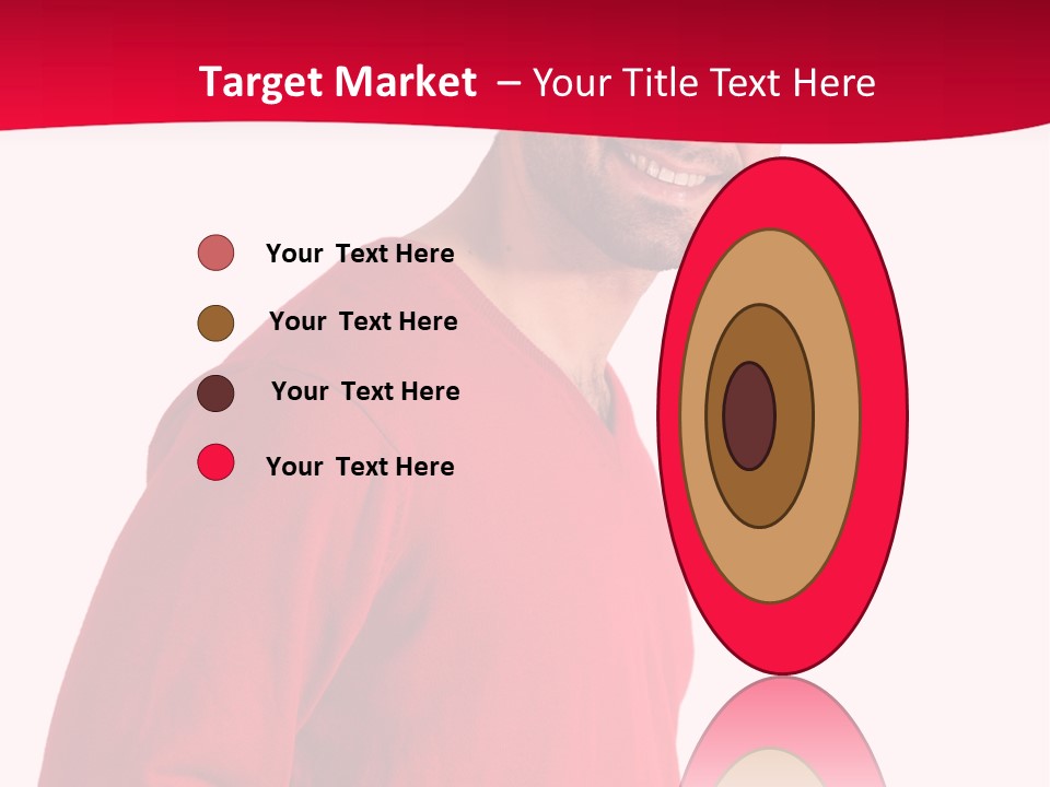 A Man In A Red Shirt Is Smiling PowerPoint Template