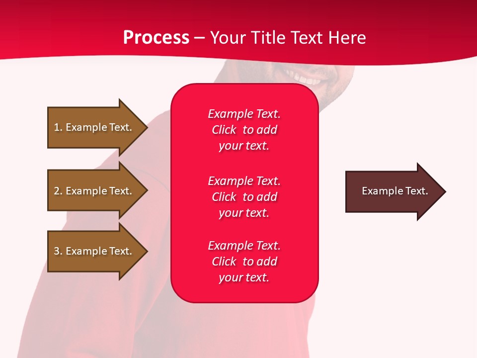 A Man In A Red Shirt Is Smiling PowerPoint Template