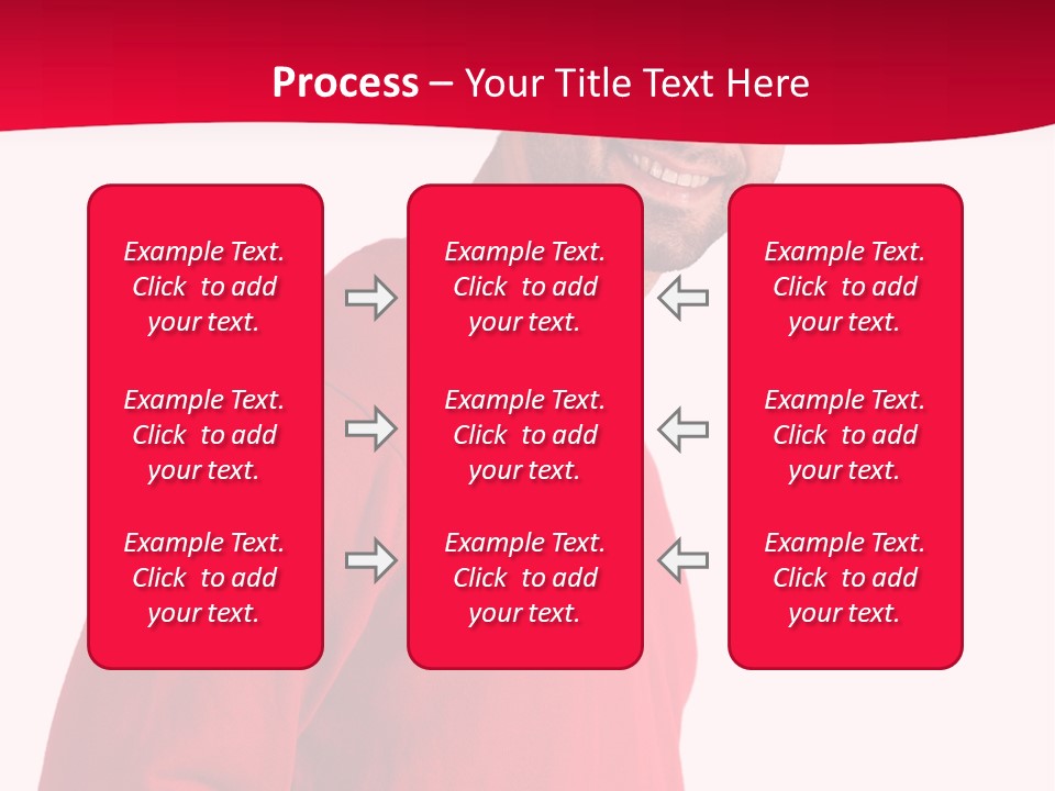 A Man In A Red Shirt Is Smiling PowerPoint Template
