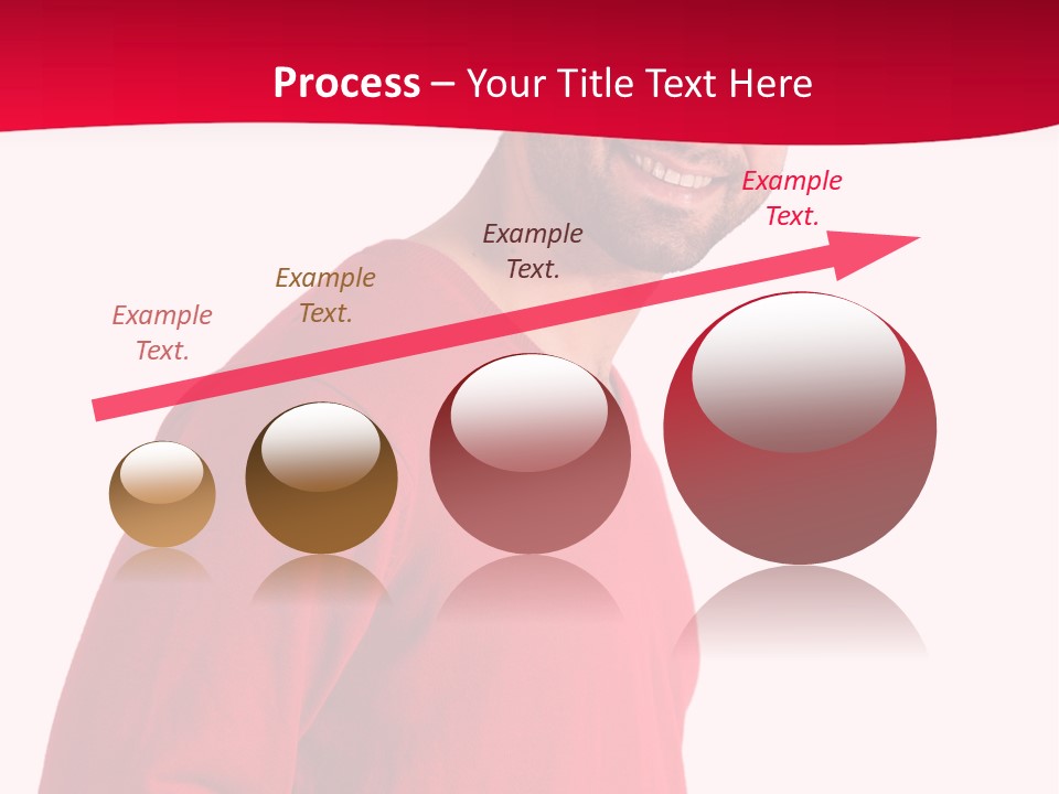 A Man In A Red Shirt Is Smiling PowerPoint Template