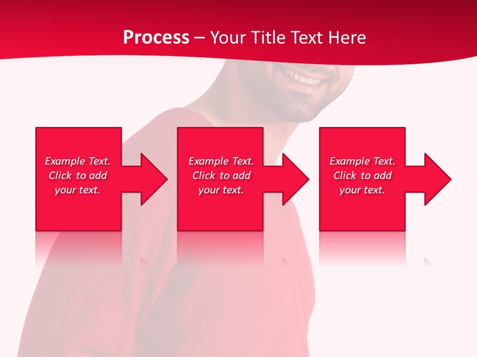 A Man In A Red Shirt Is Smiling PowerPoint Template