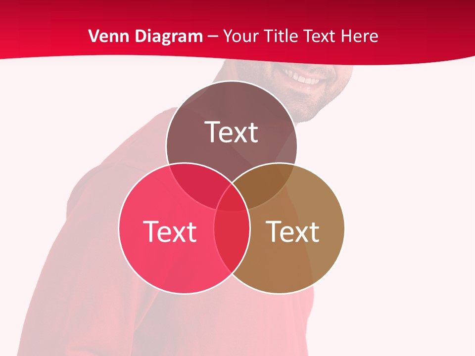 A Man In A Red Shirt Is Smiling PowerPoint Template