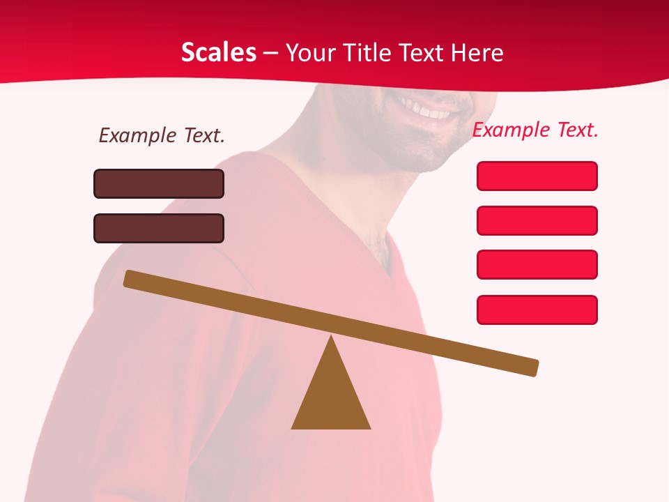 A Man In A Red Shirt Is Smiling PowerPoint Template