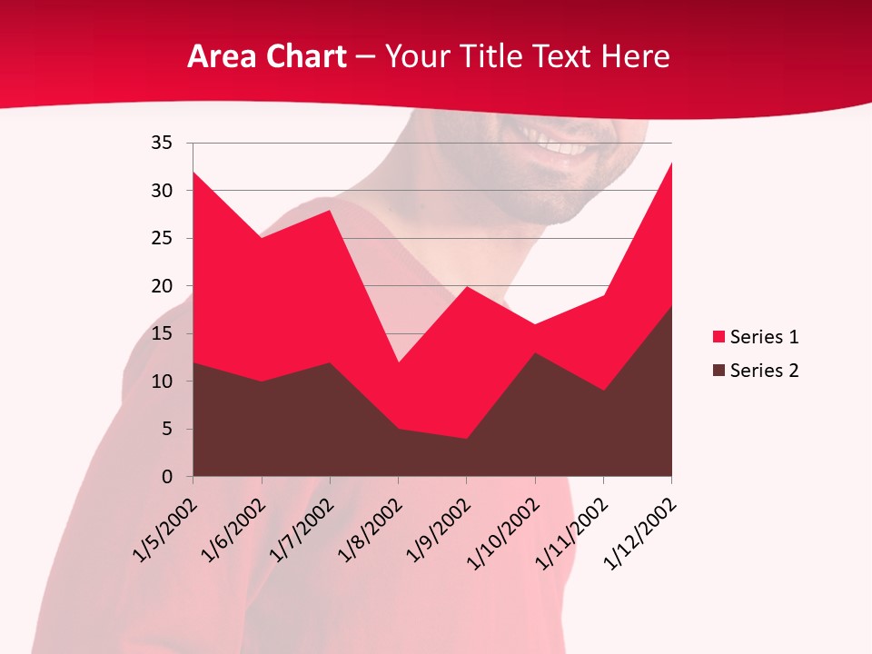 A Man In A Red Shirt Is Smiling PowerPoint Template